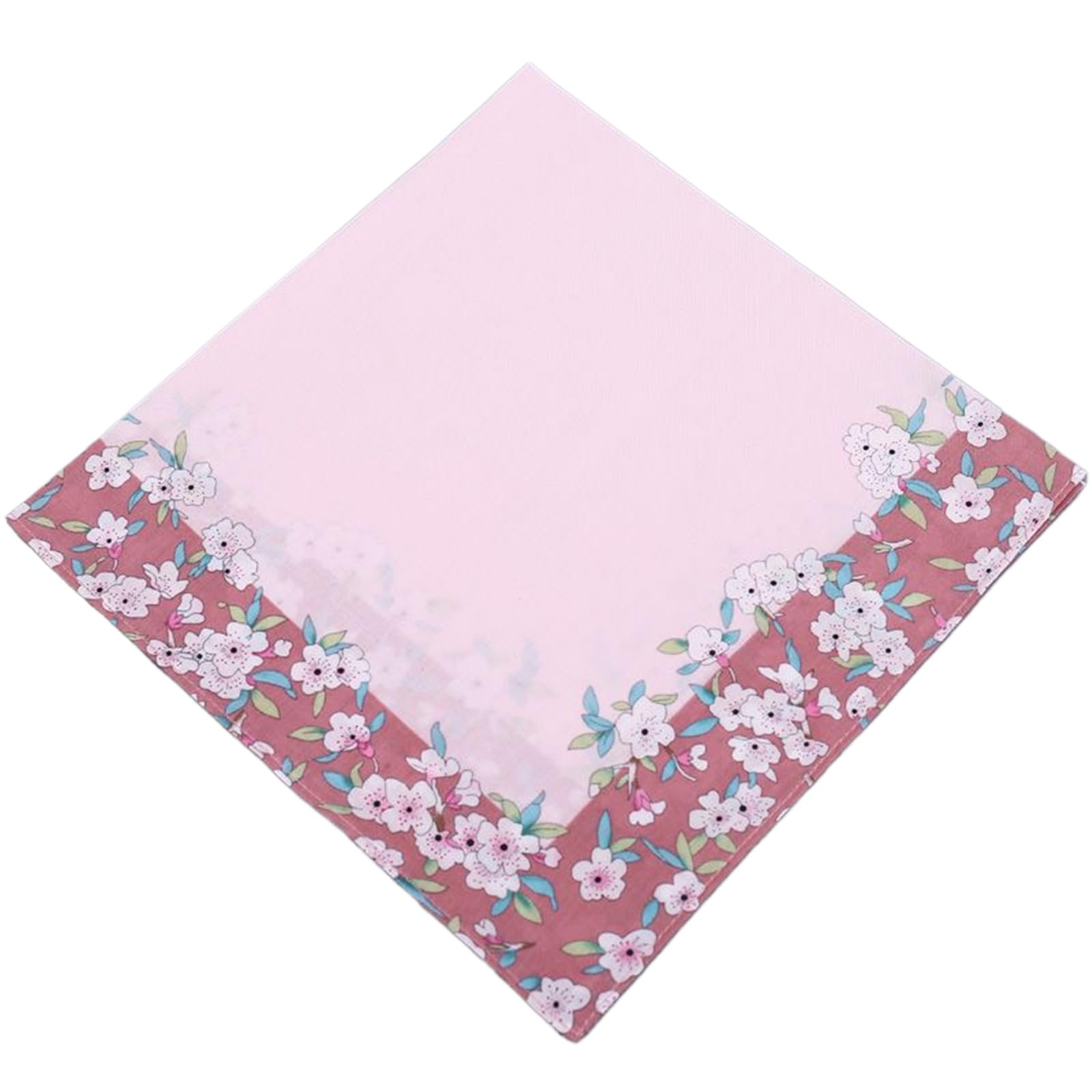 Ladies Elegant Handkerchief Cotton Handkerchiefs Hanky For Women Soft Absorbent Comfortable Fabric Flower Pinted Hanky