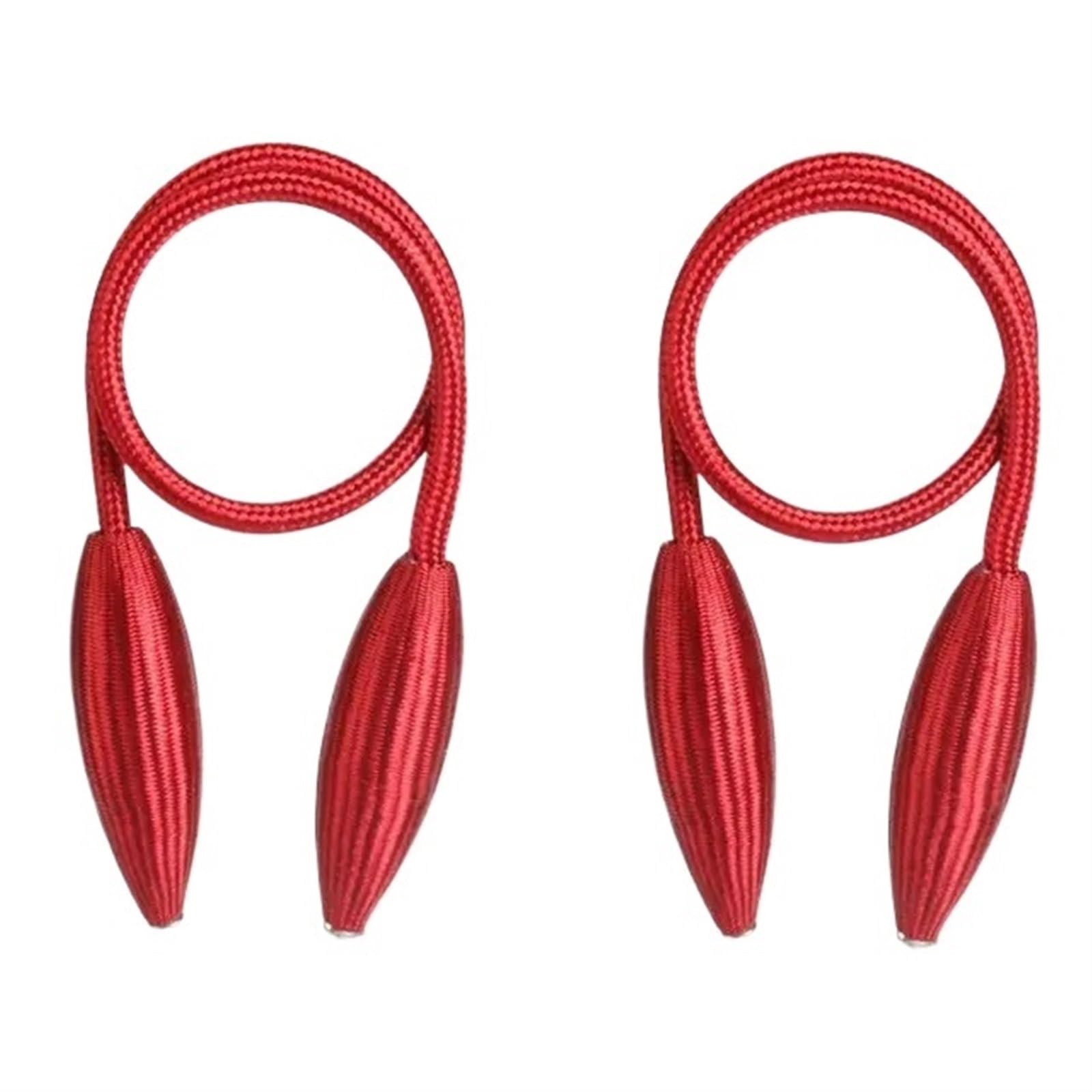 Juego de 2 alzapaños rojos para cortinas, diseño ajustable, material de aleación con correas para colgar, accesorios de cortina elegantes para decoración del hogar