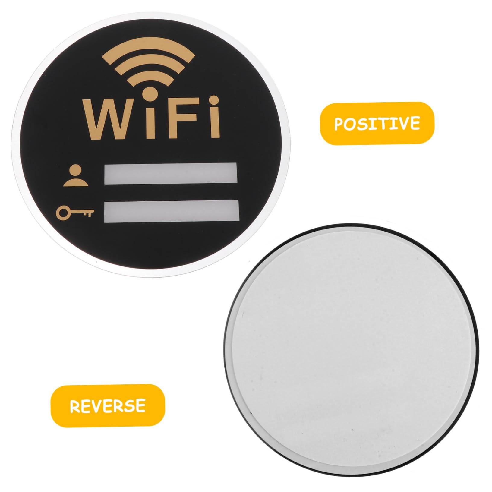 STOBOK WiFi Password Sign Acrylic Plaque 6 Inch Wall Decor for Office Restaurant Wireless Network Display 4 Pack - Image 2