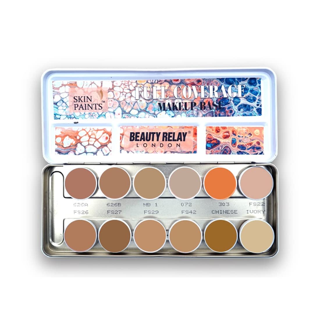 BEAUTYRELAY LONDON - Full Coverage Makeup Base Palette - brilliant makeup finish, Light and soft - party, casual, wedding, makeup palette - Available 12 shades-image-48