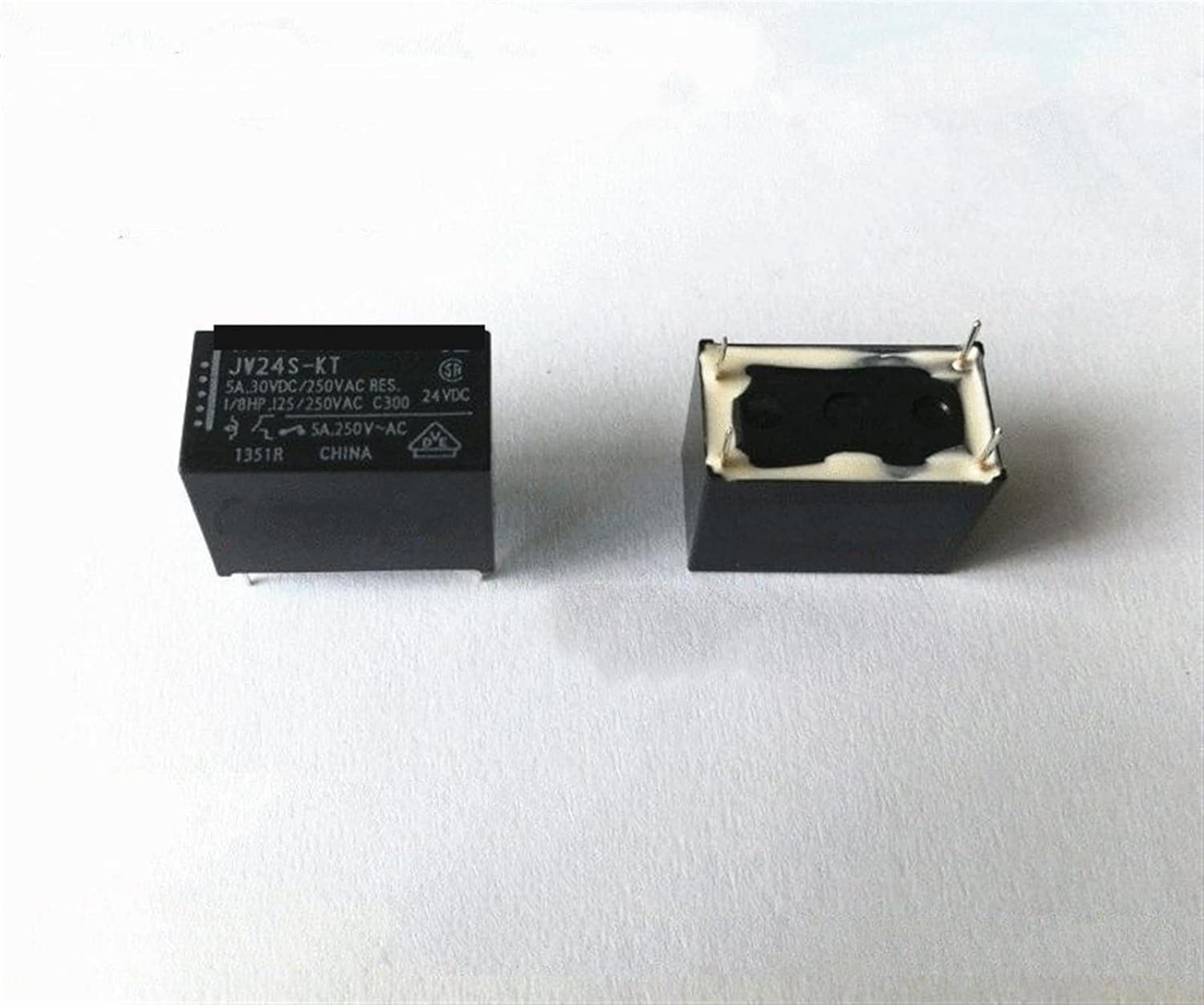 5Pcs Relay JV24S-KT-24VDC JV3S-KT JV5S-KT JV12S-KT 12VDC 24VDC JV24SKT DC24V 12V 4PIN(JV5S-KT)