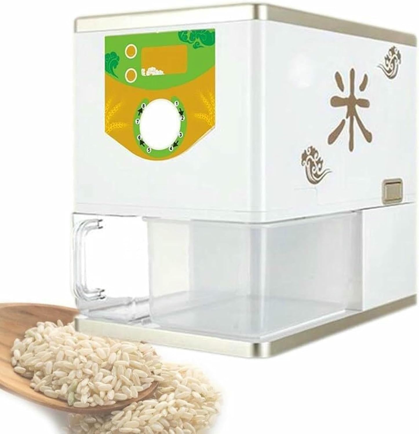 Household Electric Rice Milling Peeling Machine,Automatic Wheat Cereal Peeler,Paddy Huller Sheller Hulling Household, for Light Brown Rice, Sprouted Rice