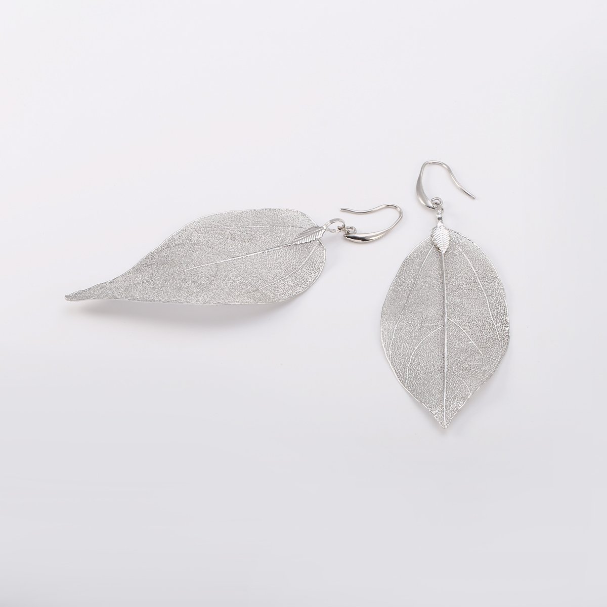 Orecchino penzolare da donna, orecchino naturale a goccia di foglie per ragazze Orecchino anti-allergia Orecchini in oro o argento dell'acciaio inossidabile