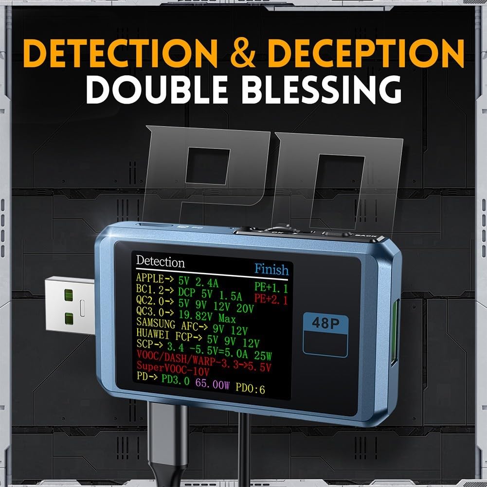 Testeur de puissance USB, compteur de mesure connecté à un PC avec entrée d'alimentation externe pour enregistrement de la tension et analyse de protocole (argent)