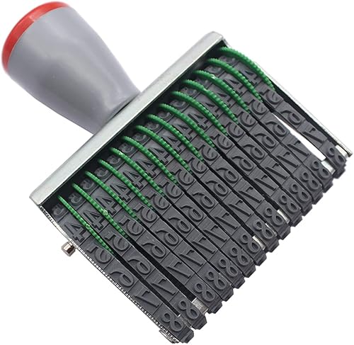 Miniatura 4 de Sellos de números de 14 dígitos numeración máquina de sellos numéricos Rodillo Sellos de goma personalizados Símbolo de rueda giratoria Sello de