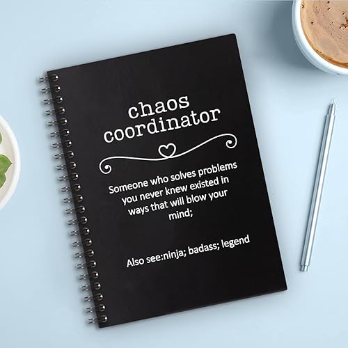 Miniatura 4 de Chaos Coordinator - Cuadernos en espiral de tapa dura de 160 páginas, cuaderno de coordinador del caos, regalos de agradecimiento para empleados,