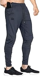 BROKIG Mens Lightweight Gym Jogger Pants,Men's Workout Sweatpants with Zip Pocket