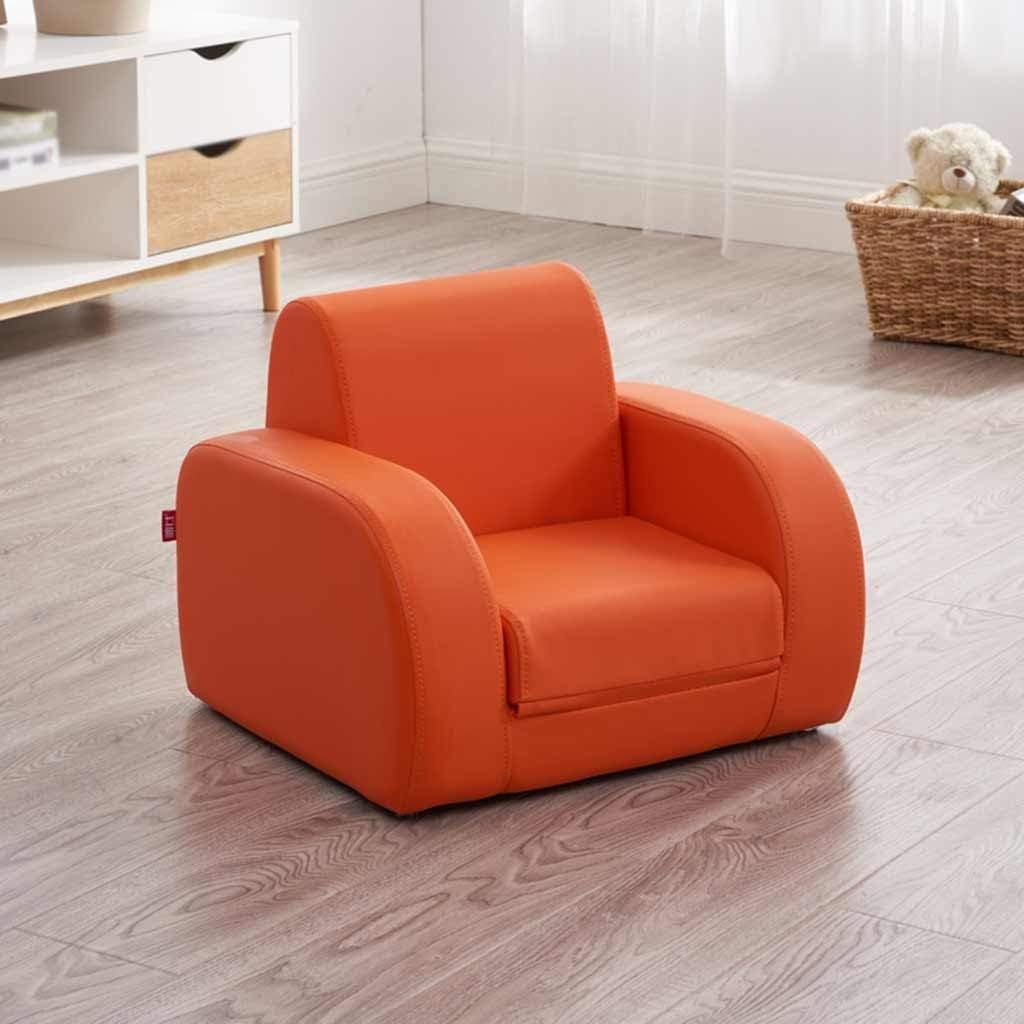 Couch Small Sofa Seats in The Bedrooms for Boys and Girls Nursery Three-Purpose Backrest Armchair Suitable for Under 4 Years Old Load-Bearing 50kg (Color : Verde Size: 404550cm) (Orange 40*45*50cm)