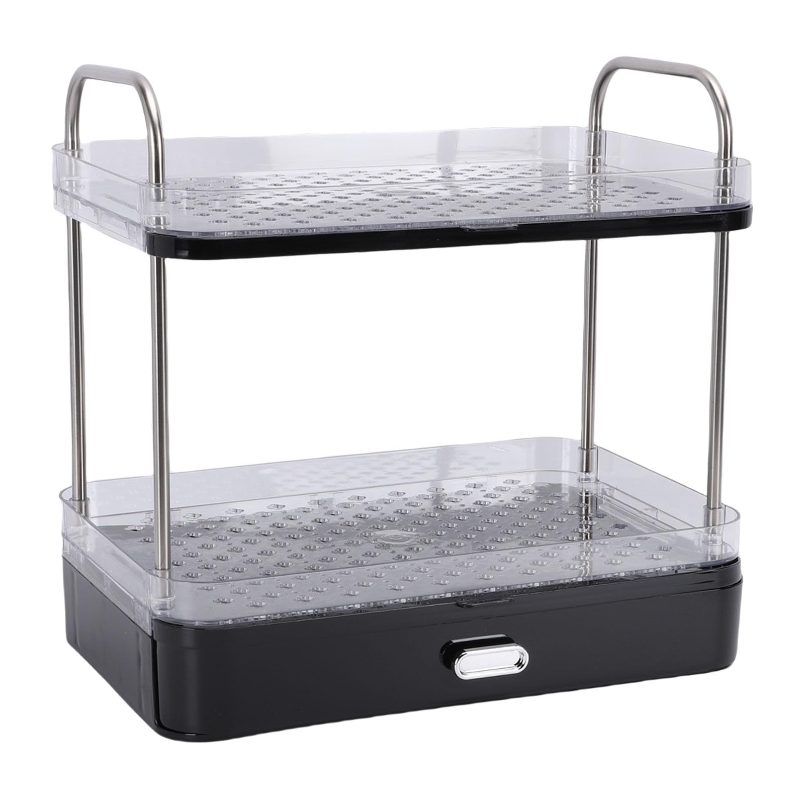 Uchwyt na Kubki z tacą do Odprowadzania Wody, 2-poziomowy (BLACK)
