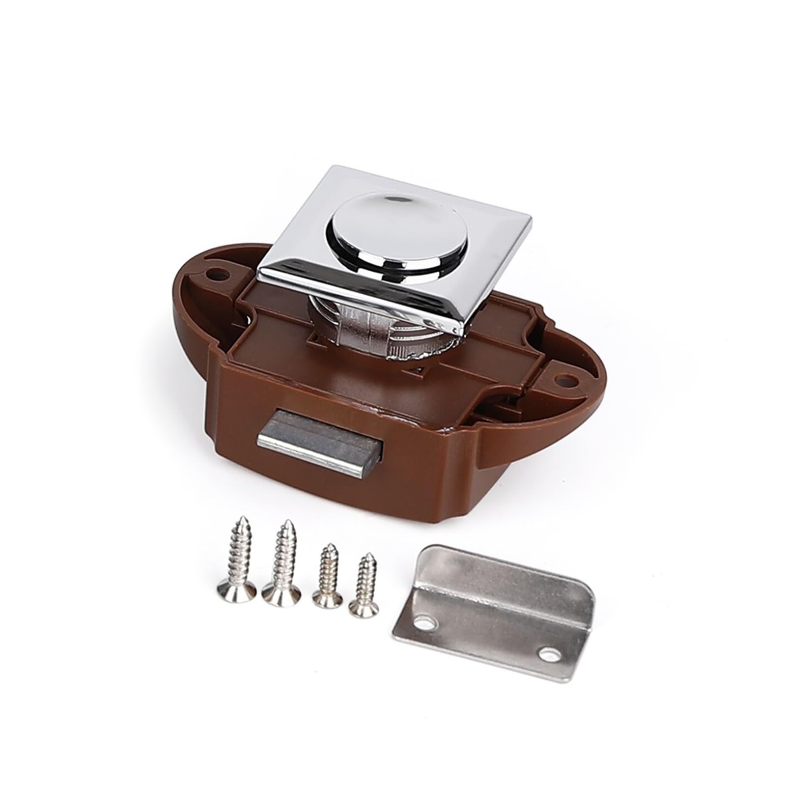 Interruptor de maletero 10 Cerraduras De Botón Para Armario, Cajón, Caravana, Barco, Autocaravana, Puerta De Muebles, Sin Llave(SS6209-Black)
