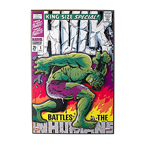 Silver Buffalo MV6371 Marvel Hulk Battles the Inhumans 3-D Wood Wall Art, 13