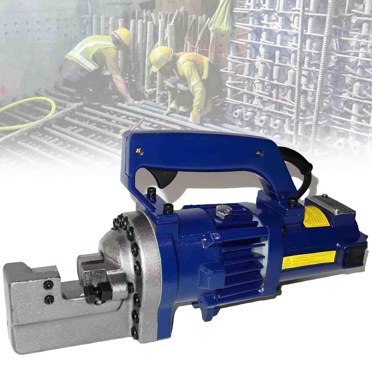 UORDBY Electric Hydraulic Rebar Cutter, 1250W Electric Hydraulic Bolt Cutter, Cutting Diameter: 4-20mm, Cutting Speed: 3-3.5s, for Railway and Housing Construction Blue