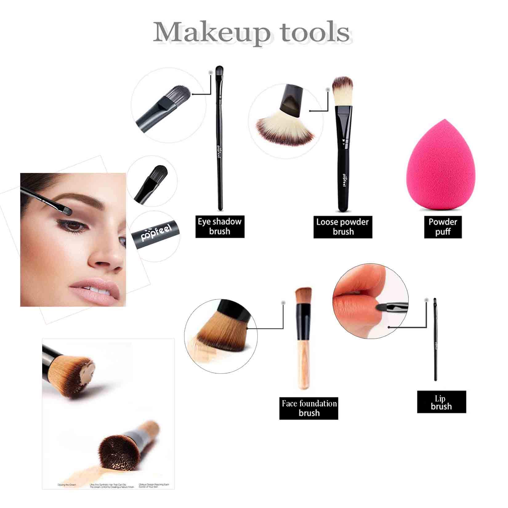 RoseFlower Trousse di Trucchi Set, Trucchi Donna Offerta Per Make Up Tavolozza Trucco Kit con Fard e Ombretti di Palette Professionali Completo Cosmetics da viaggio Per Donna & Bambina