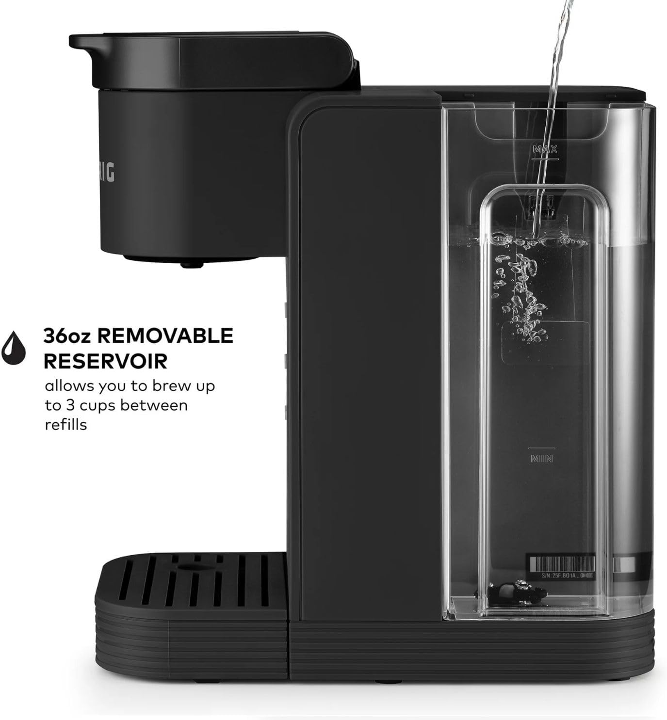 K -Express Essentials Plus Iced & Hot Single Serve Brewer, Adjustable Temp Brew Over Ice, Pods Compatible, Coffee Maker (Black)