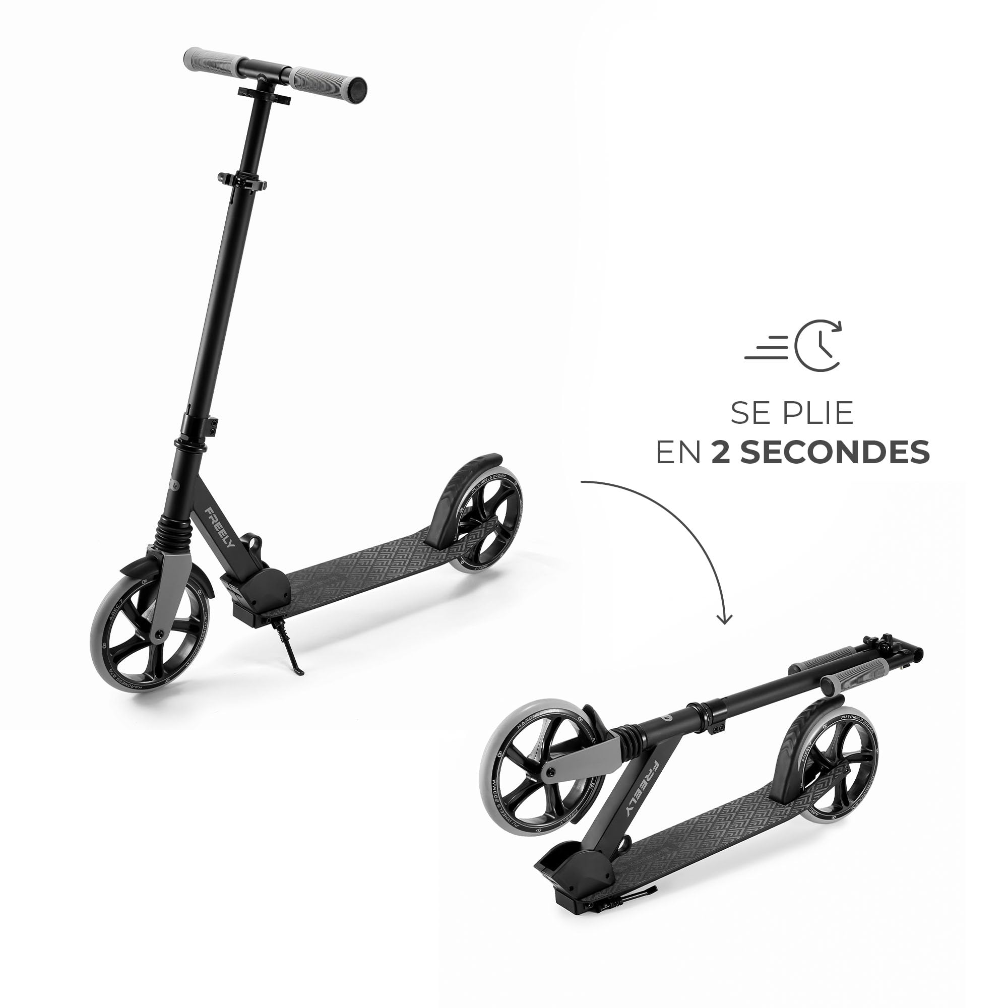 Kinderkraft Freely Trottinette pour Enfants à partir de 3 Ans, jusqu'à 100 kg, Pliage Rapide, Roues en polypropylène