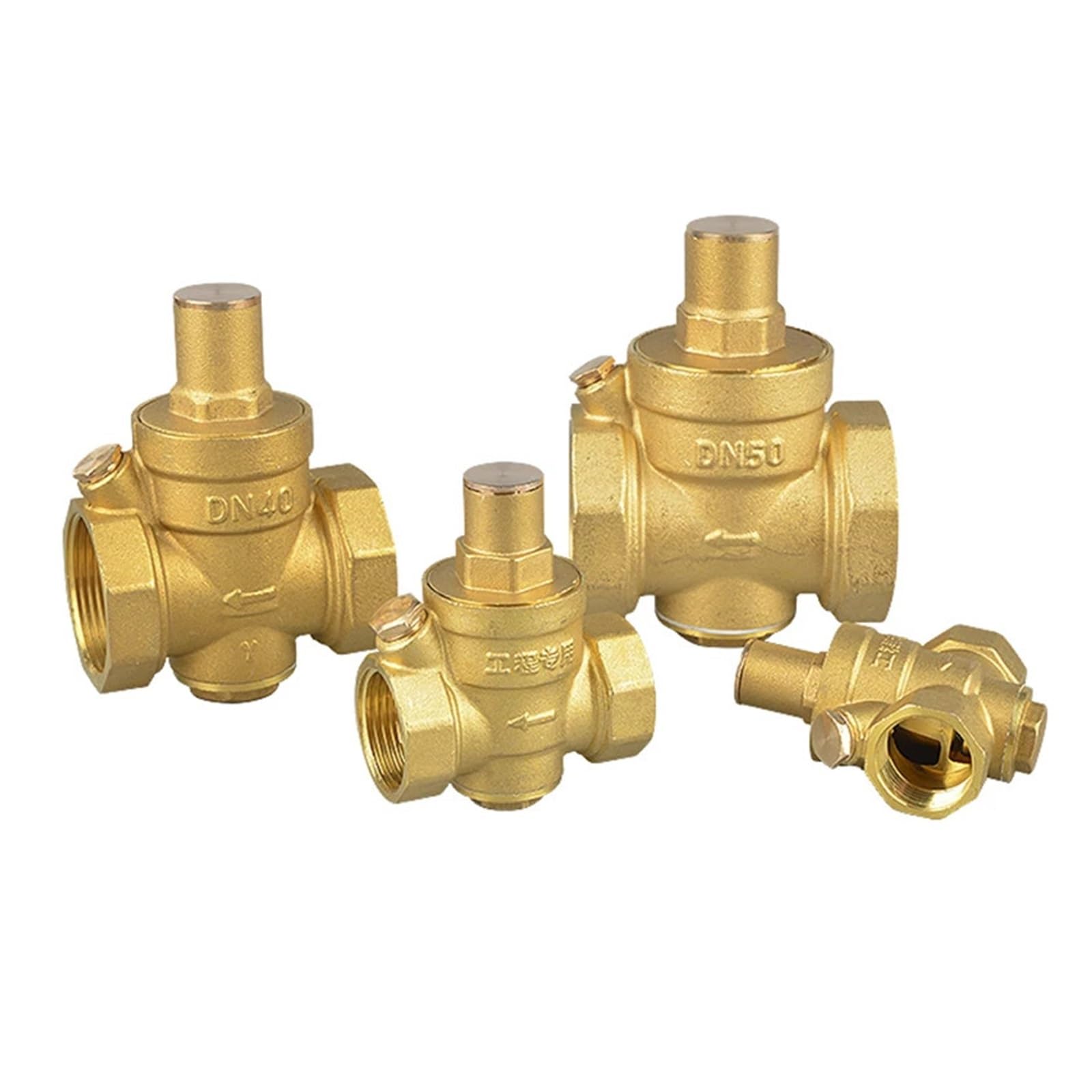 Elektromagnetyczny 1/2“ 3/4” 1“ 2” Mosiężny zawór regulujący ciśnienie DN15 DN20 DN25 Regulowany regulator nadmiarowy z manometrem Zawór(1-1/2")