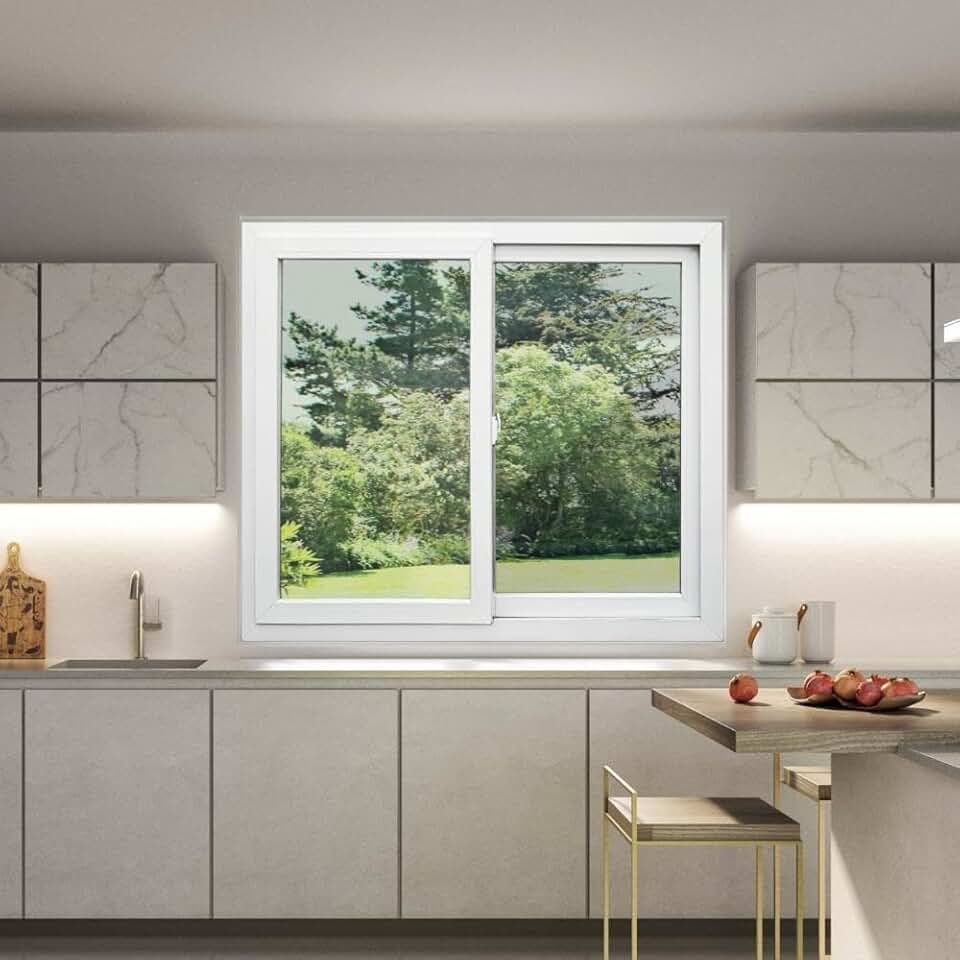 Janela de PVC 100x120cm 2 Folhas com Vidro Liso ITEC Brimak Branco