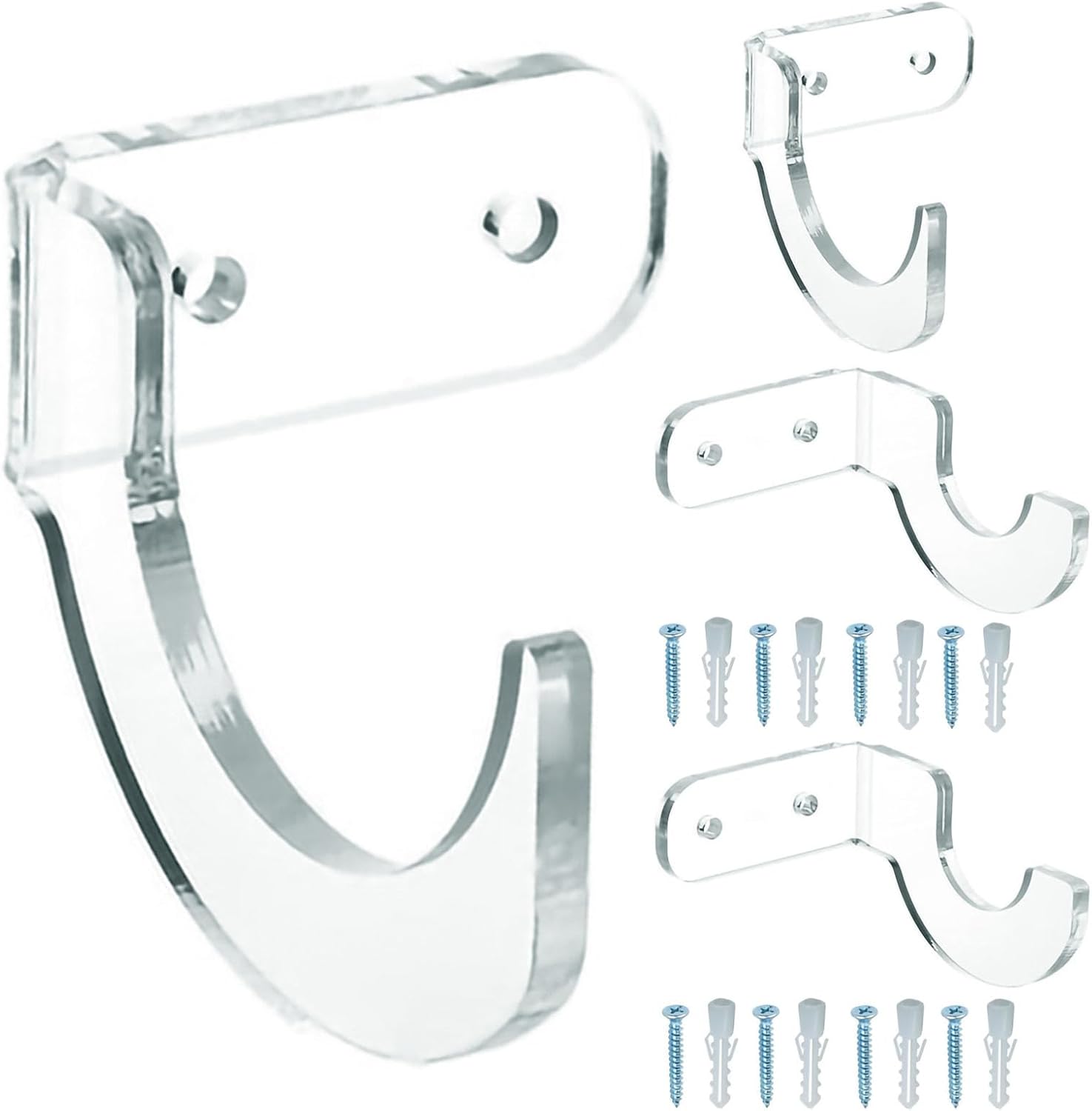 Bestookits 2 Pairs Acrylic Lightsaber Wall Mount Stand