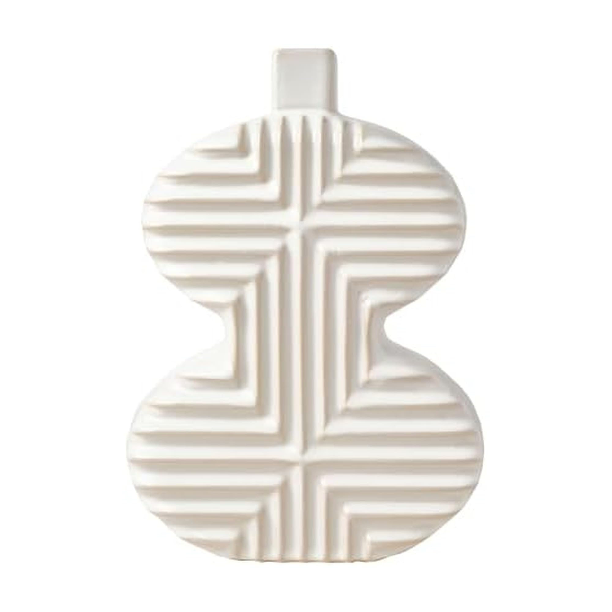 Vase en céramique Mikasa courbe géométrique d'exception pour intérieur chic