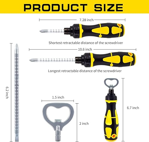 Miniatura 2 de Abridor de botellas, destornillador, mango de herramienta, abridor de botellas, abridor de botellas para hombres, mango de destornillador acolchado