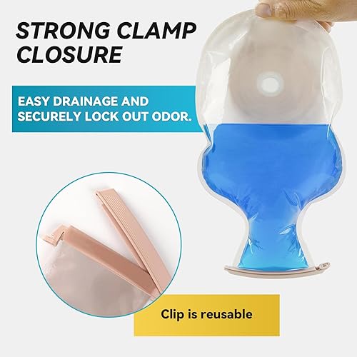 Miniatura 5 de 20 bolsas de colostomía, suministros de ostomía de una pieza, bolsas drenables para cuidado del estoma de ileostomía, corte de 0.78 a 2.77 pulgadas