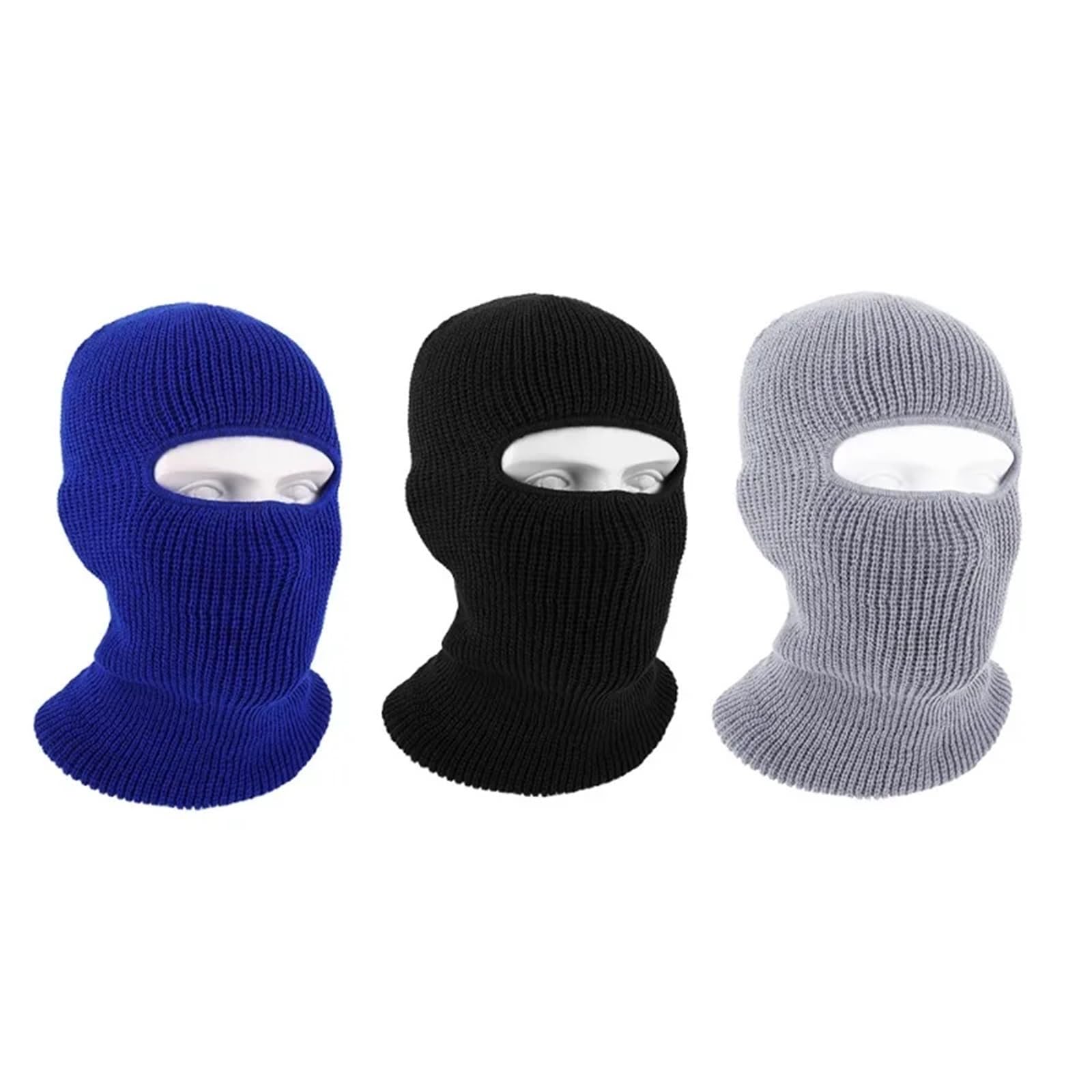 Pasamontañas Gorros de Punto for Cara Completa, pasamontañas de Invierno for Exteriores, Gorro Deportivo for Ciclismo y esquí, máscaras de Felpa cálidas a Prueba de frío, 2 uds.