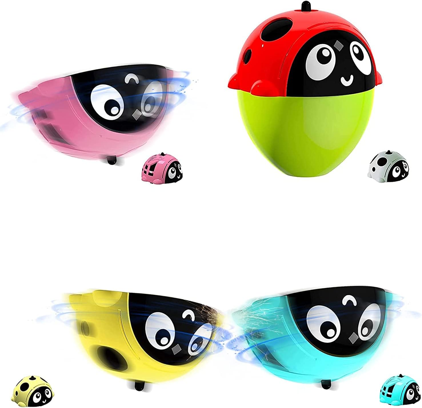 OBEST Spinning top 4PC Inertial Gyro Toy Insects And Machine Armor ...