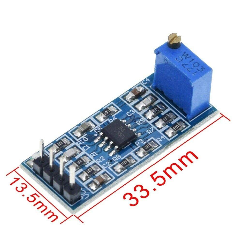 5 pezzi Modulo amplificatore operazionale 100 volte modulo di amplificazione guadagno LM358