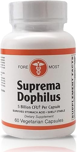 Holistic Health Suprema Dophilus Suplemento probiótico, 60 cápsulas, cápsulas probióticas para mejorar la salud intestinal y para apoyar una