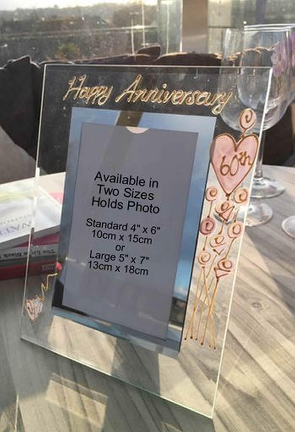 Dreamair 60th Wedding Anniversary Photo Frame (Port) 5” x 7”