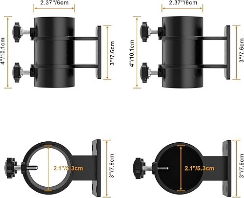 Miniatura 2 de FMhotu Soporte resistente para sombrilla de patio, soporte de sombrilla de patio al aire libre para barandillas de terraza, balcón, patio, vallas,