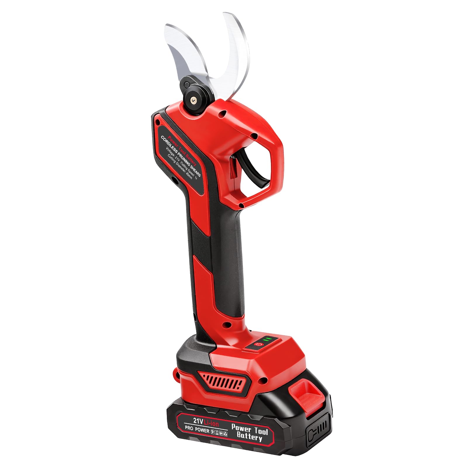 Tijeras de Podar Eléctricas 40 mm, Tijeras de Podar Profesionales con 2 Baterías 1500 mAh, Tijera Podar Electrica Inalámbricas con Motor Sin Escobillas 600 W, para Árboles y Árboles frutales