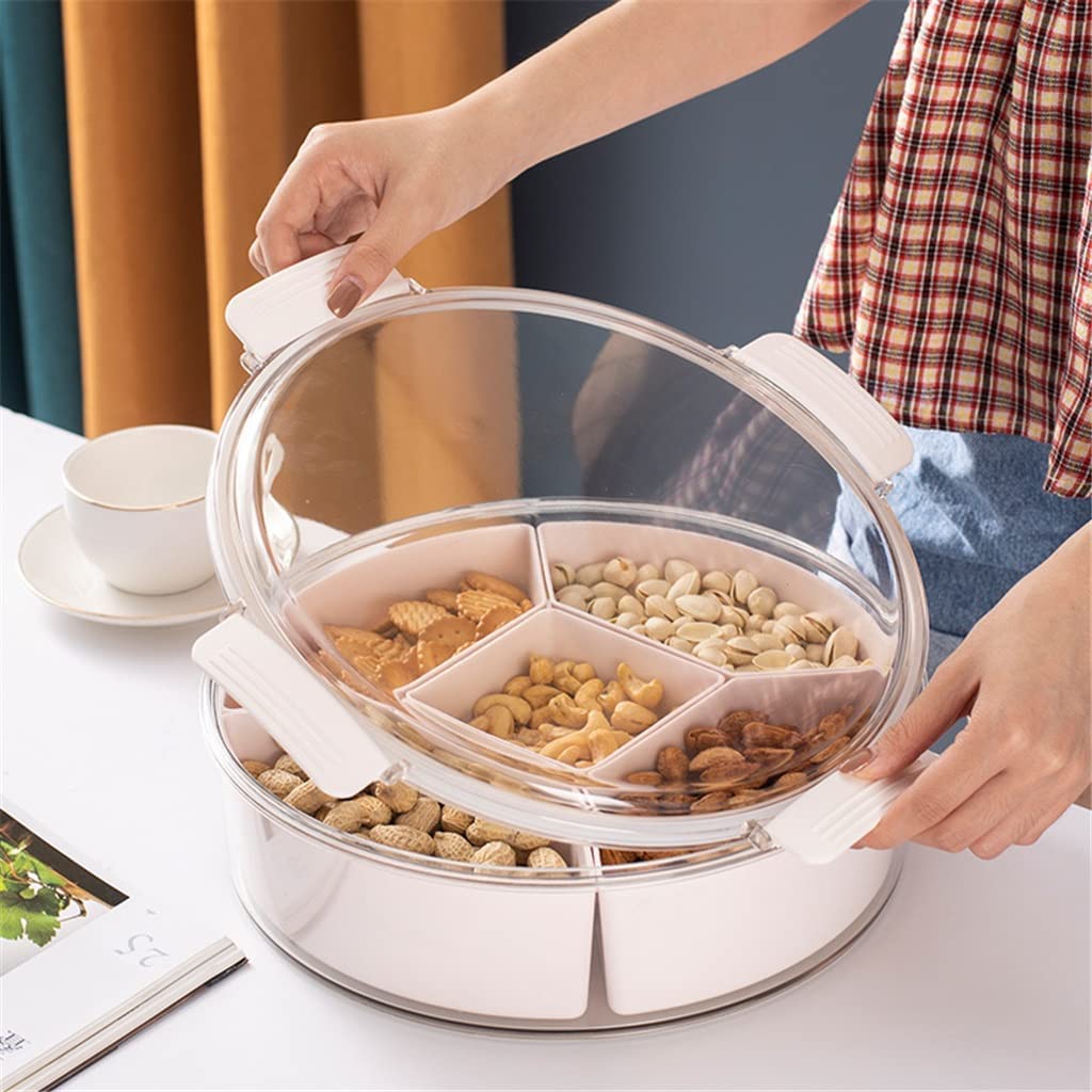 Snack-Serviertablett,versiegeltes Snack-Tablett Wohnzimmer-Couchtisch Atmosphärische Kombination aus Süßigkeiten-Trockenobst-Tablett mit großer Kapazität (Color : Vert, Size : 30.5 * 9.8cm) ( Color :