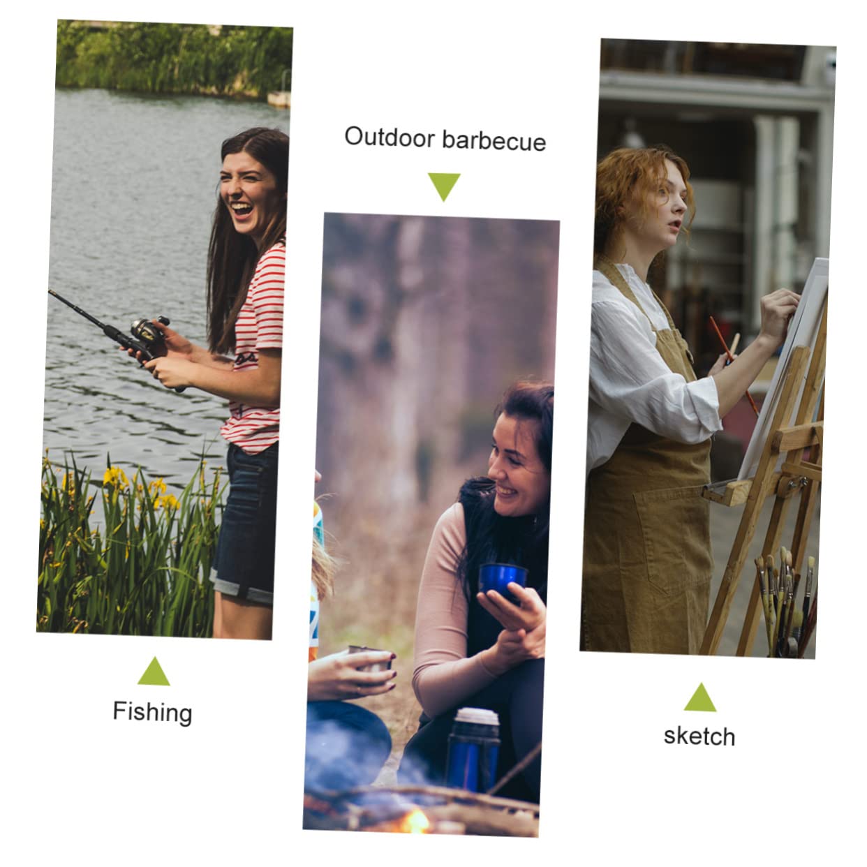 SUPVOX Outdoor Portable Fishing Chair Air Permeable Stool for Camping Hiking and Beach Use Lightweight and Convenient Camouflage Design