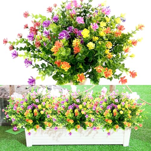 💐【Anti-uv】Mazzi di fiori artificiali con la funzione anti-uv, può essere posizionato all'aperto, nel cortile, nella fattoria, nel giardino, sul balcone, sul davanzale o sul balcone interno per la decorazione. è sempre in fiore e pieno di vitalità, emanando il fresco profumo della natura.