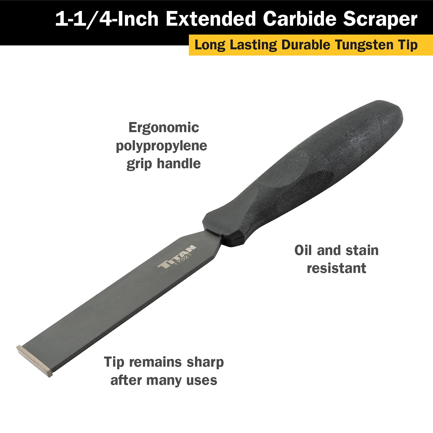 Titan 17021 Grattoir en carbure extra long 3,8 cm