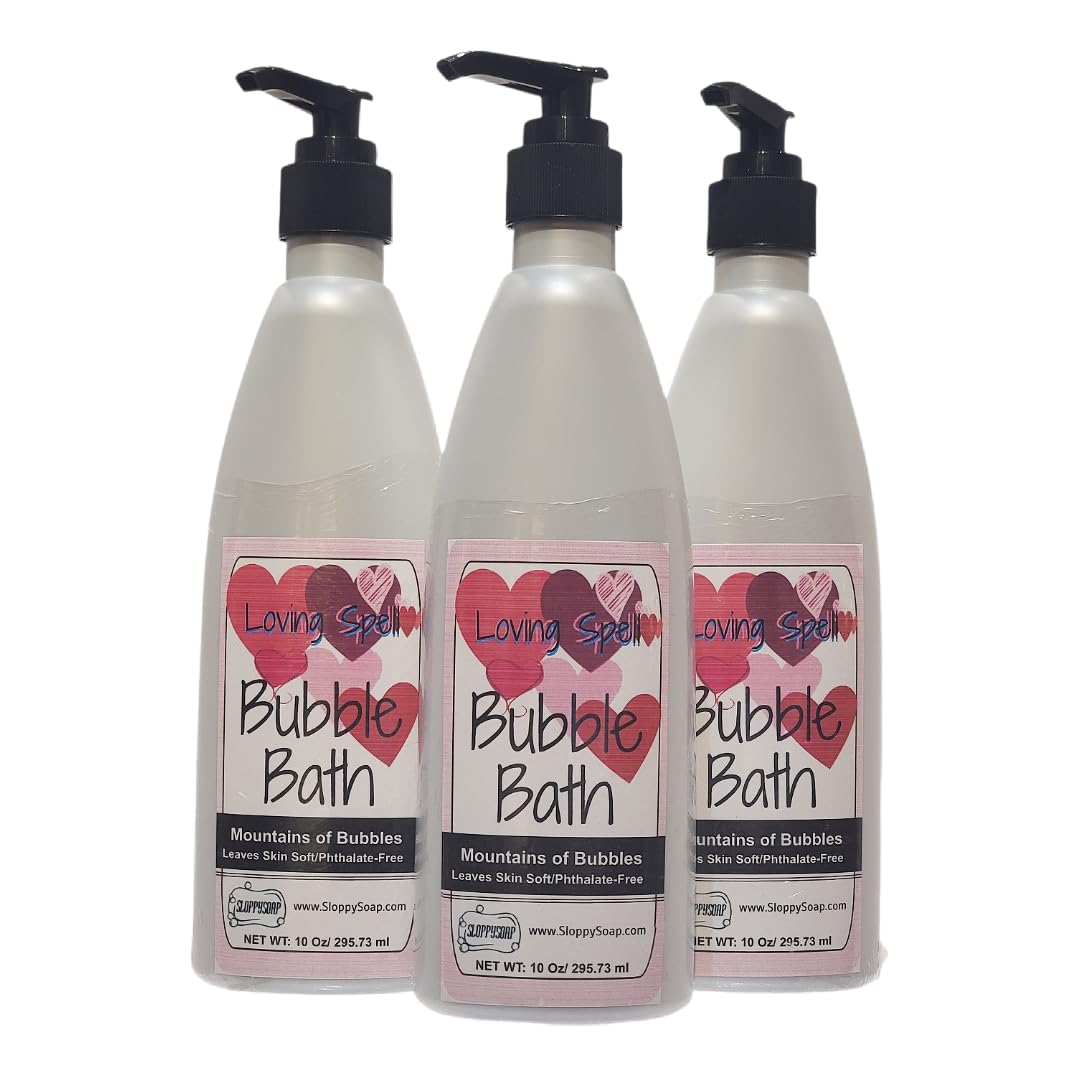 SloppySoap Loving Spell Bubble Bath, Mountains of Bubbles Formula, Phthalate-Free, 10 Oz