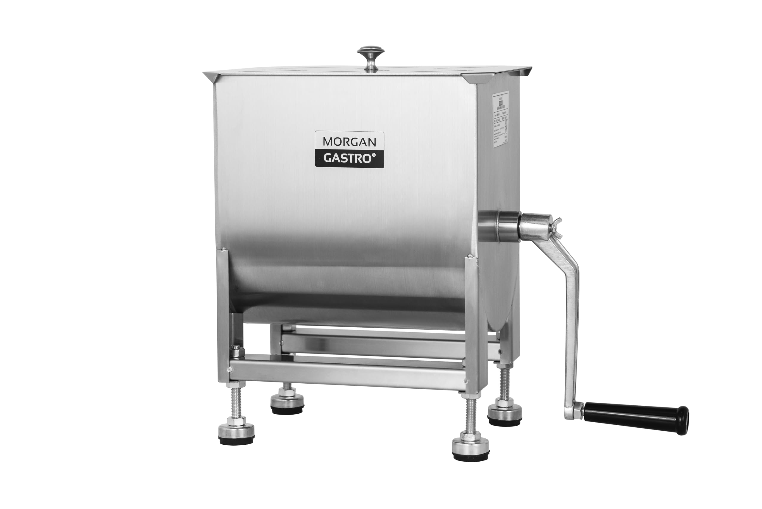 Manueller Fleischmixer, 8,2 kg Fassungsvermögen, 10 l Tank, Edelstahl, kommerzielle Wurstmischmaschine mit Deckel, Rinderhackfleisch-Handmixer