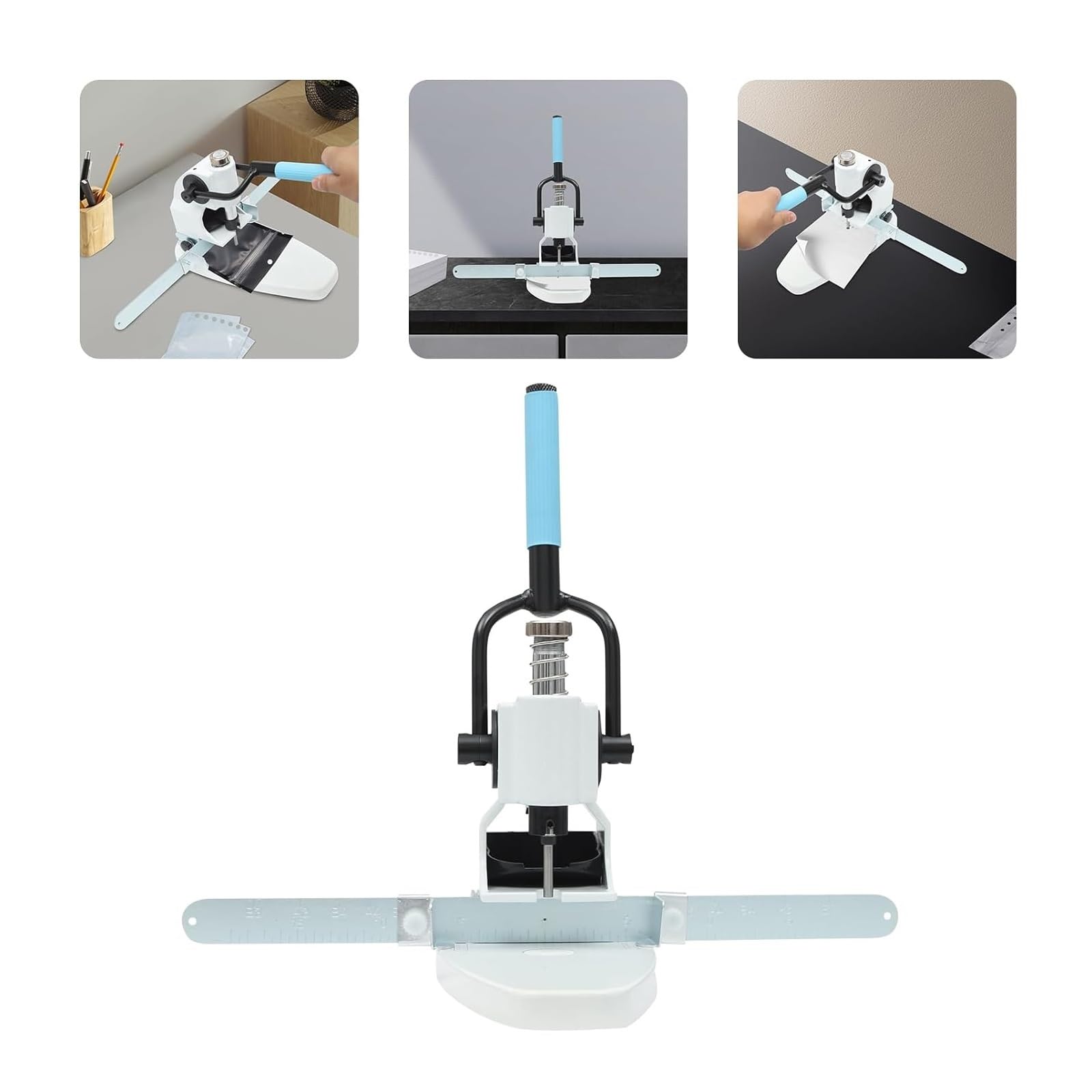 Papierlocher, Einlocher mit Griff for Kinder und Erwachsene, Handkreisstanzer for Papierbasteleien im Büro, Klassenzimmer, 5-mm-Bohrer