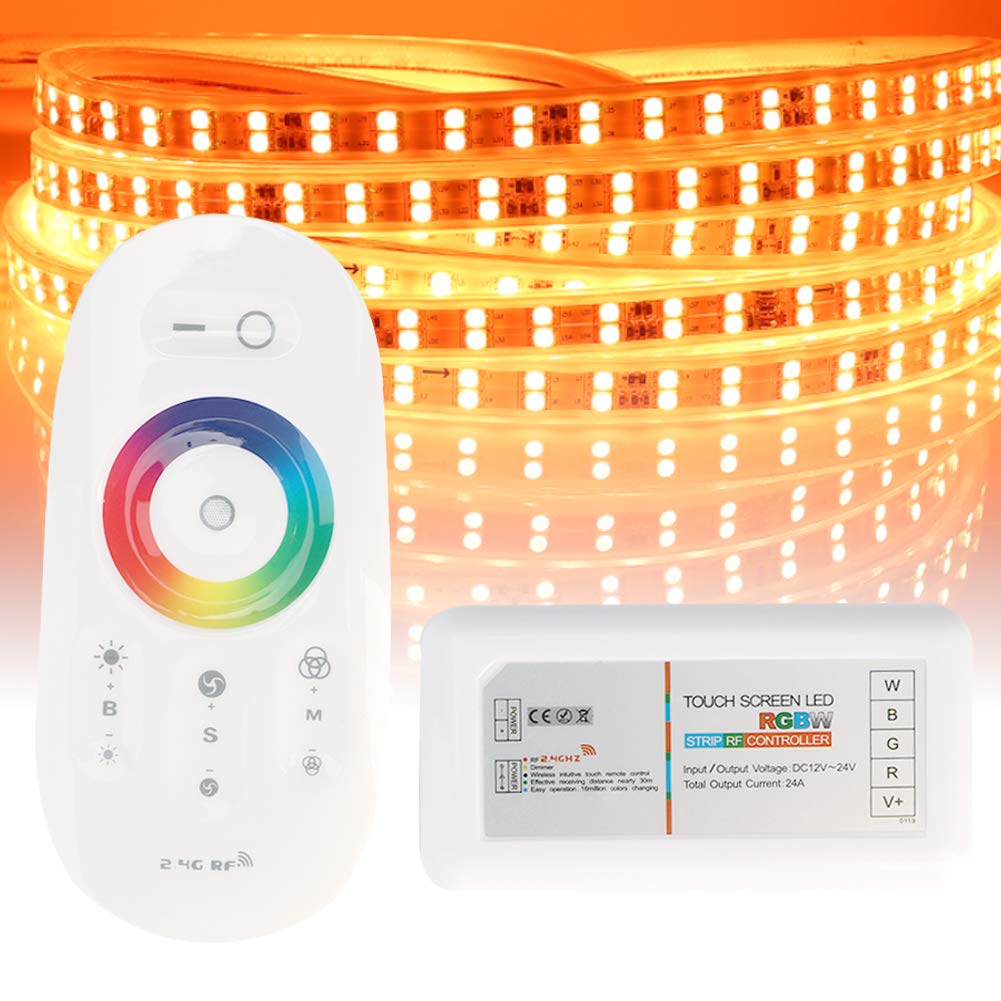 Zerodis Dimmer Hochfrequenz-Funkfernbedienung, Lichtleiste, Touch-Screen-Design, Ersatz-Fernbedienung, Passend für LED-Lichtleiste, RGB, RGBW, LED-RGBW-Controller,