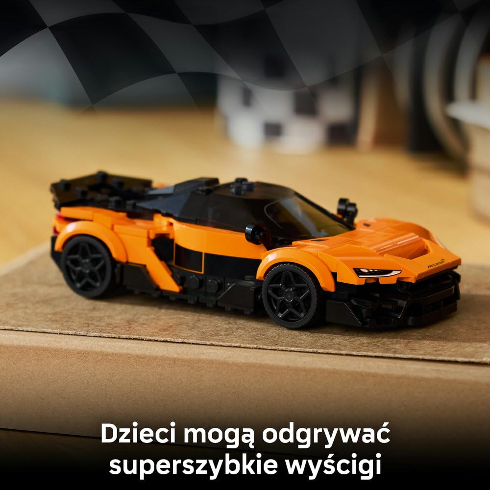 LEGO Speed Champions McLaren W1 77257 | Model samochodu McLaren, zabawka dla 9-latka, prezent dla chłopców i dziewczynek, zestaw klocków dla dzieci, 287 elementów