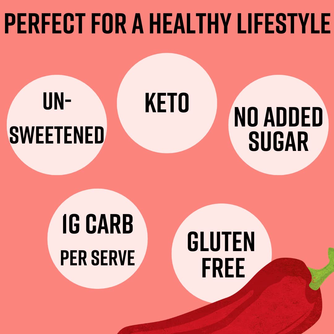 Ketchup Épicée au Chipotle non Sucrée 350g | Céto, Paléo, Faible Teneur en Glucides et Végétalien | Sans Sucre ajouté ni édulcorants