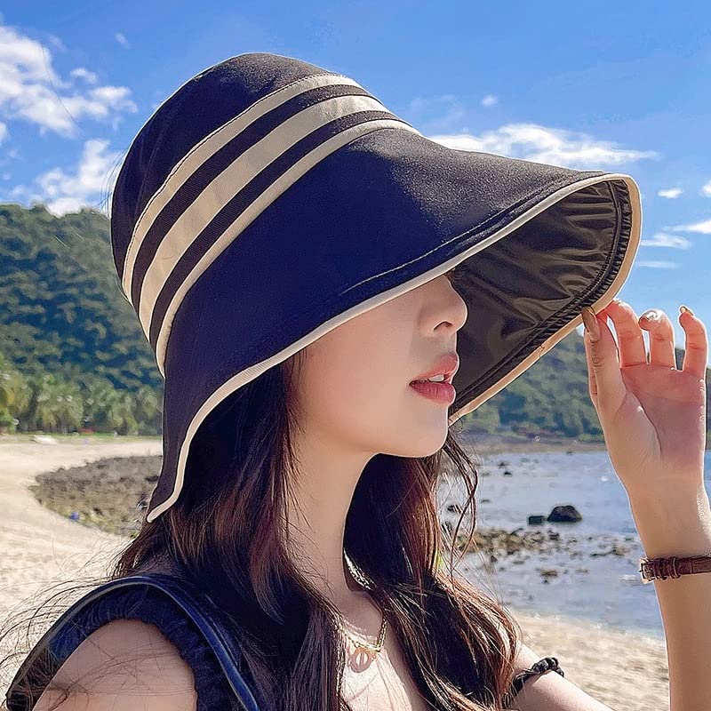 Chapeaux d'été pour femmes pliables protégeant le visage du soleil