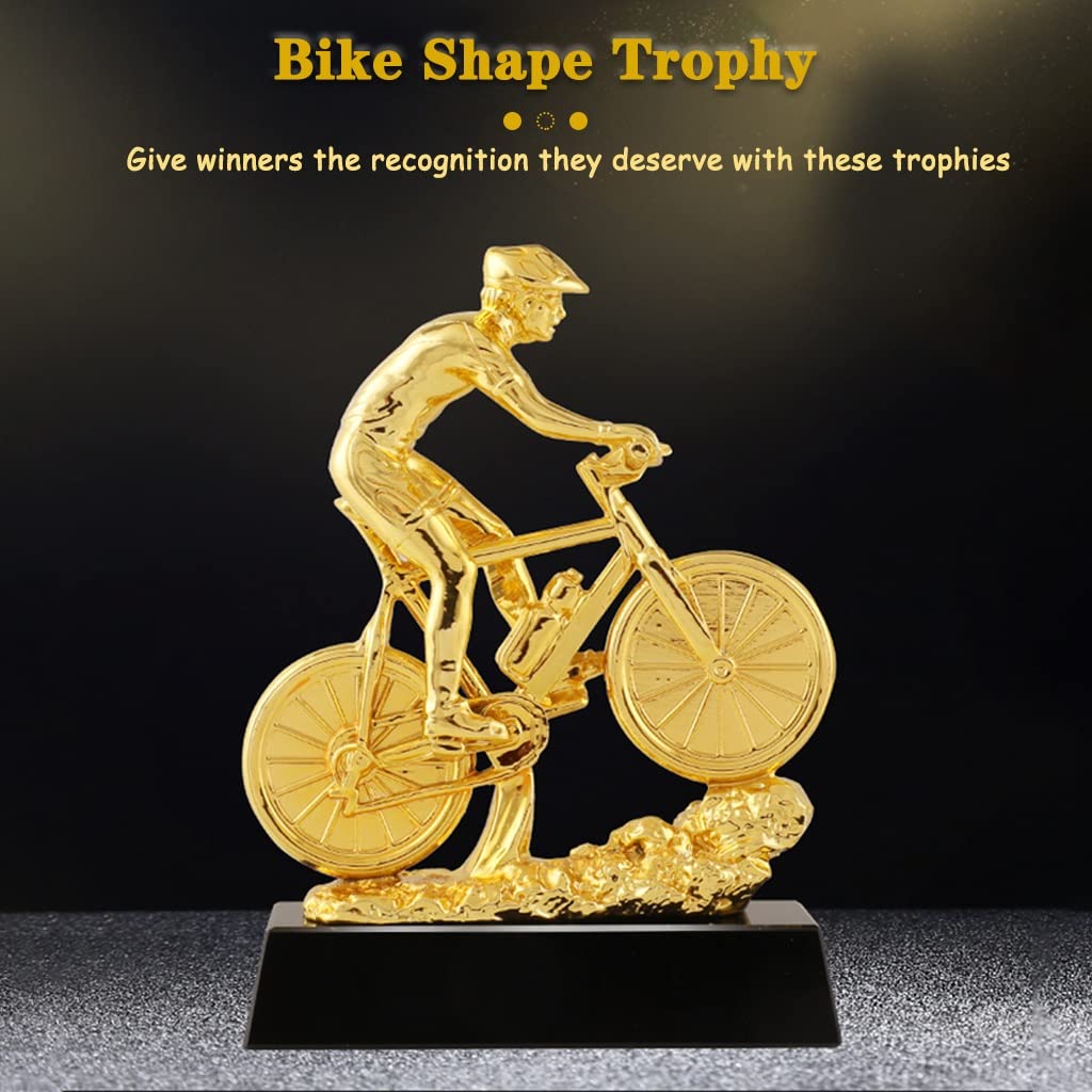 Trophäe Pokal Mit Gravur Wunschtext Trophäe Aus Harz In Fahrradform, Radsport Meisterschaft Vergeben, Schlafzimmer Ornament Mit Kristallsockel, Kostenloser Gravurtext