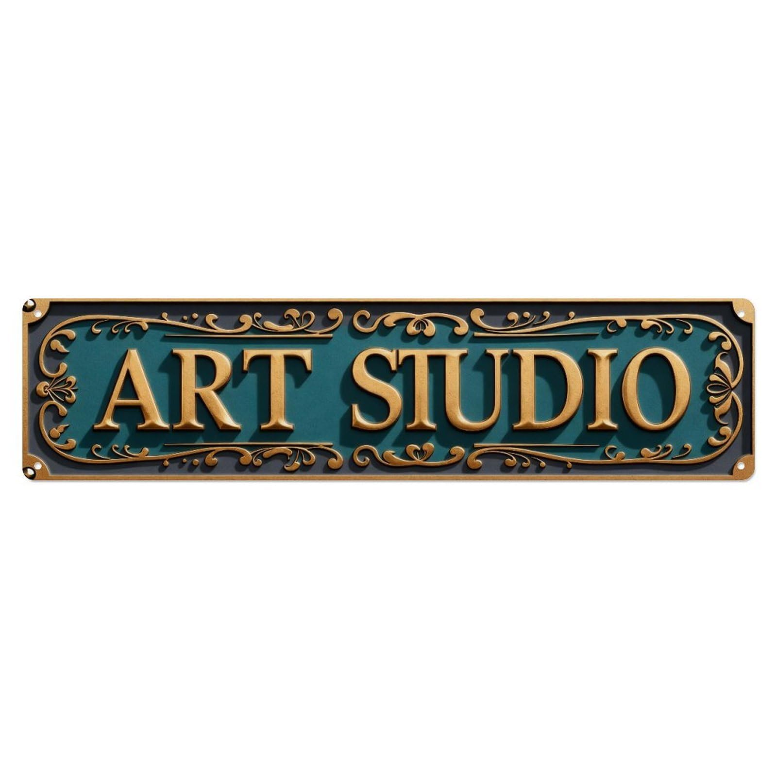 Art Studio Vintage Sign Design Metal Tin Sign Plaque