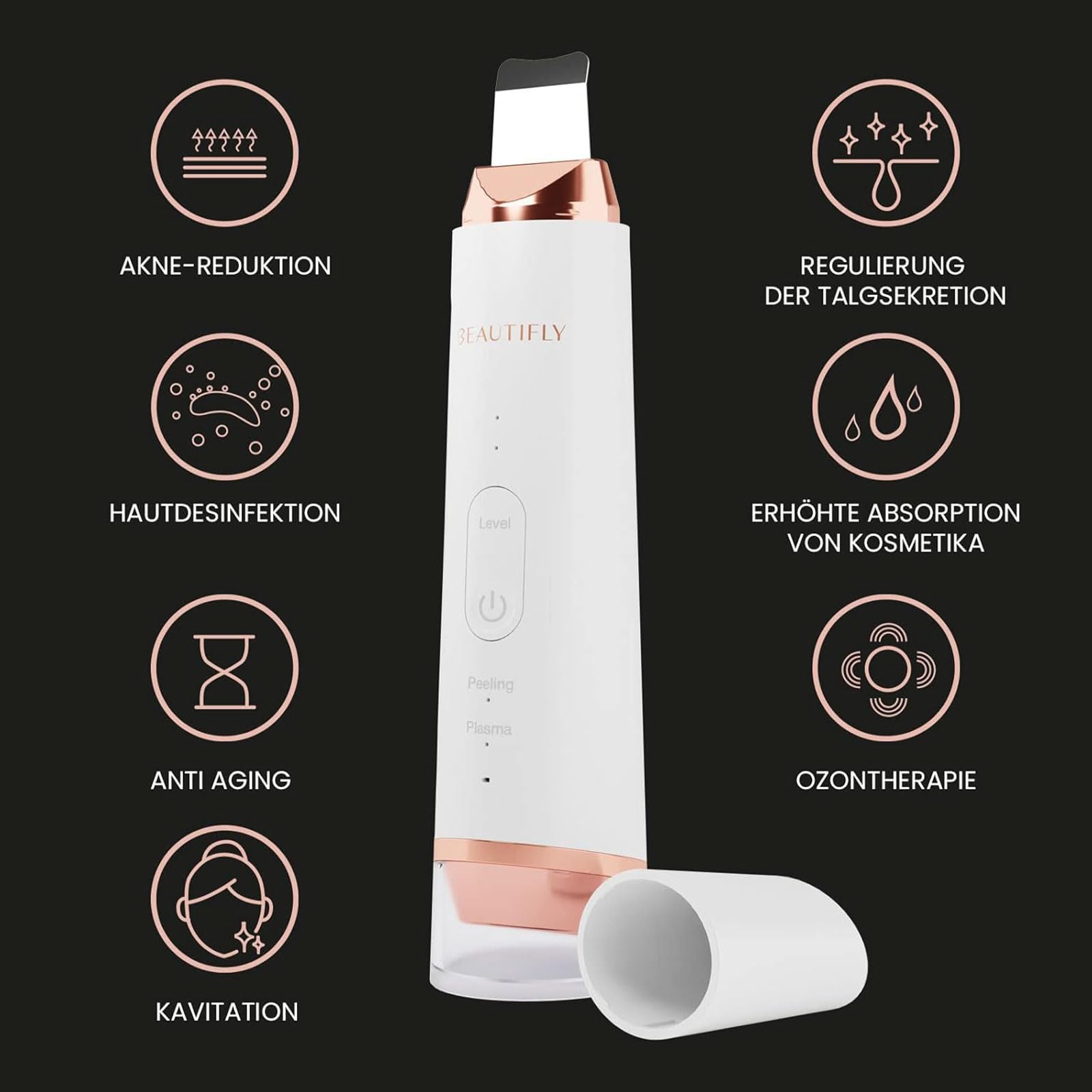 Beautifly B-Plasma Pro Pen, Anti Akne, Anti Aging, Ultraschallpeelinggerät