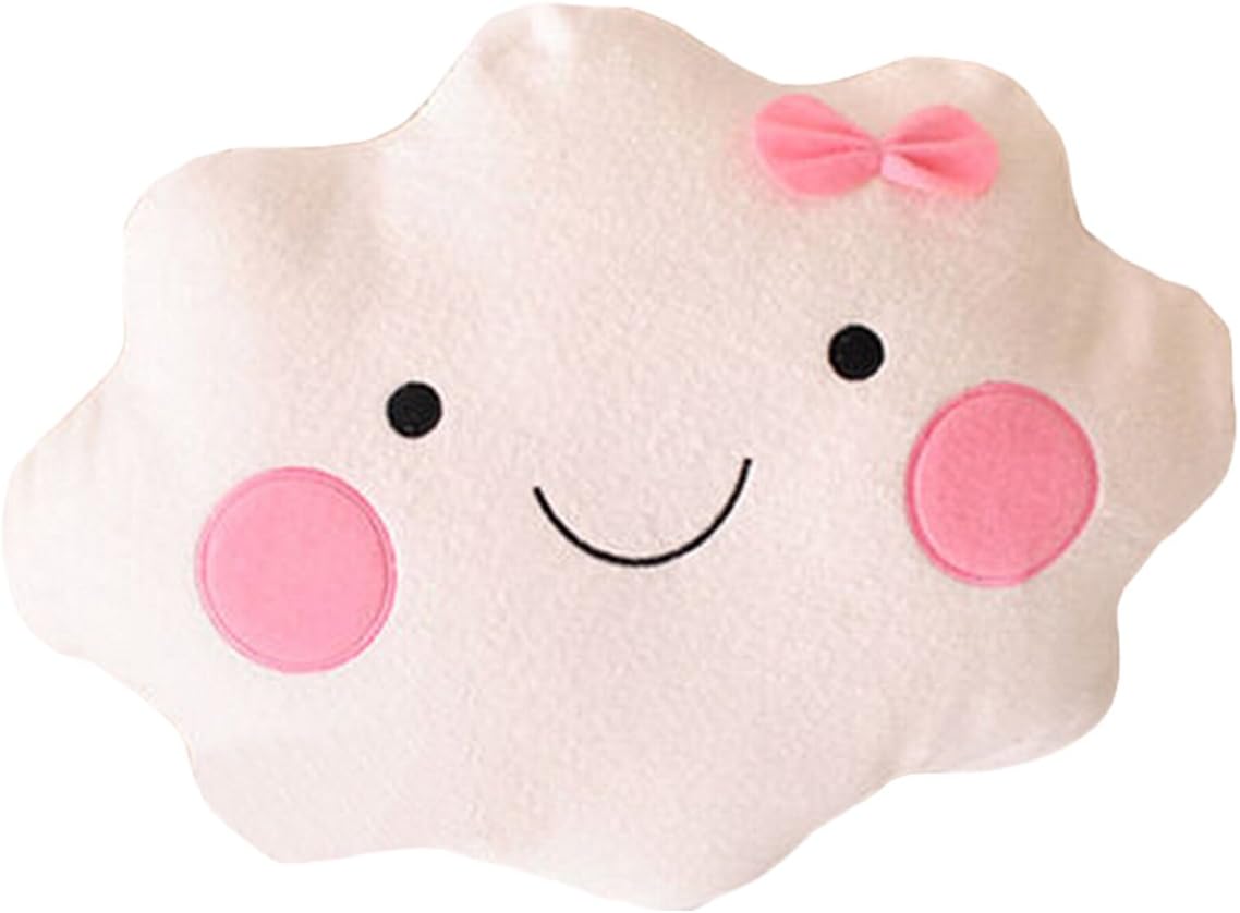 Sunday&May Cute Cloud Shape Pillow Sofa Back Cushion Office Nap Bolster White