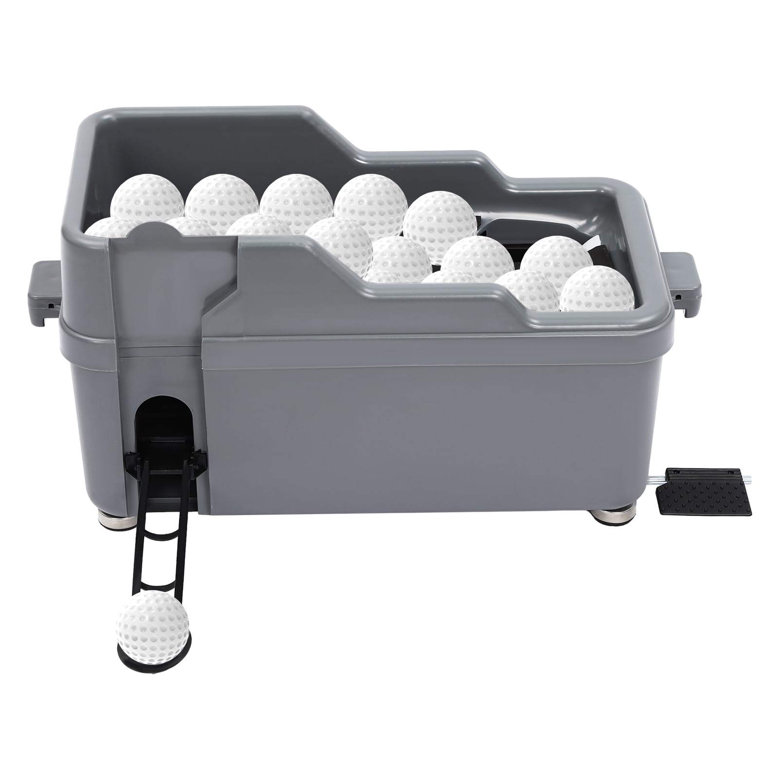 Golf Ball Dispenser and Storage, Golf Simulator, Foot-Operated Semi-Automatic Dispenser, Capacity 140, For Indoor and Outdoor Training and Competition Venues