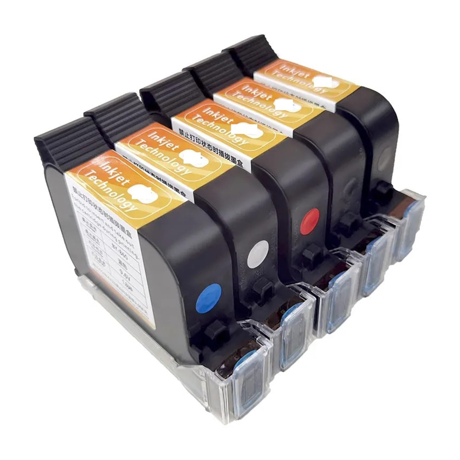 Cartuccia d'inchiostro solvente ad alta aderenza e ad asciugatura rapida da 25,4 mm adatta for stampante a getto d'inchiostro non crittografata Su Cartone, Legno(Black)