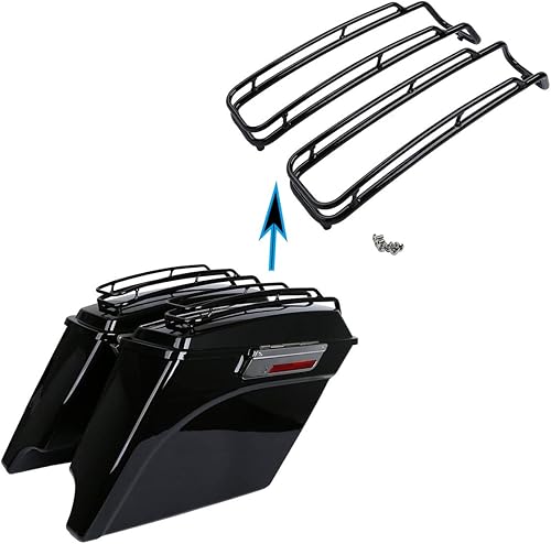 Alforjas Tapa Top Rail Guard se adapta a Harley Davidson All Touring Road Glide, Road King, Ultra, Street Glide, Electra Glide Modelos 1994-2013,